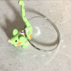 Silver beveled brushed bangle bracelet